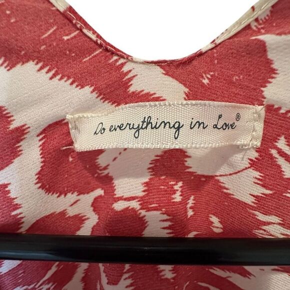 Do Everything in Love Floral Print Kimono with Tassels Cover-Up Red One Size - Picture 2 of 5